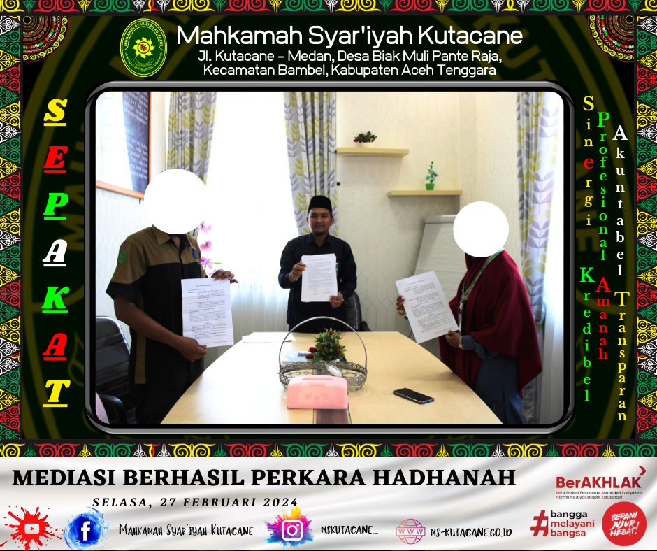 mediasi berhasil hadhanah